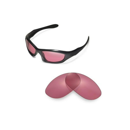 Walleva Pink Replacement Lenses for Oakley Monster Dog Sunglasses