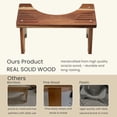 thumbnail image 3 of Danfoxer 7 Inches Acacia Wood Toilet Stool Squat for Adults,Wooden Poop Stool for Bathroom,Potty Step Stool with Non-Slip Strip, 3 of 6