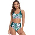 thumbnail image 5 of Traje de baño de talle alto para mujer Trajes de baño de flores de 2 piezas para mujer Bikini Bottoms Fridja  nalpqowj23100, 5 of 5