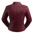 thumbnail image 2 of First Manufacturing WBL1383-L-SNGR Rexie Women Leather Jacket for Women, Sangria Red - Large, 2 of 2