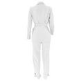 thumbnail image 3 of Baqcunre Women's Blazers for Women,Solid Color Tie Long Sleeve Suit Top Fashion Casual Beamtie Pants Set,Outfits for Women Joggers for Women Work Pants Women White Blazers Size S, 3 of 8