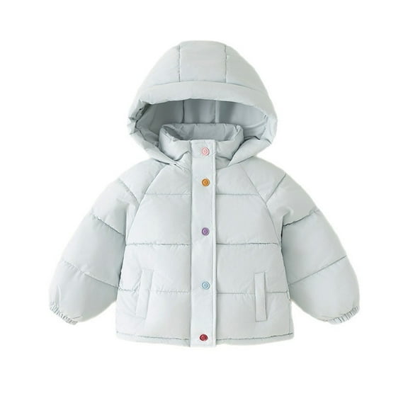 KAUOD Toddler Winter Puffer Jackets Waterproof Lightweight Hooded down Coats Kids Baby Plain Snow Ski Outwear with Pockets