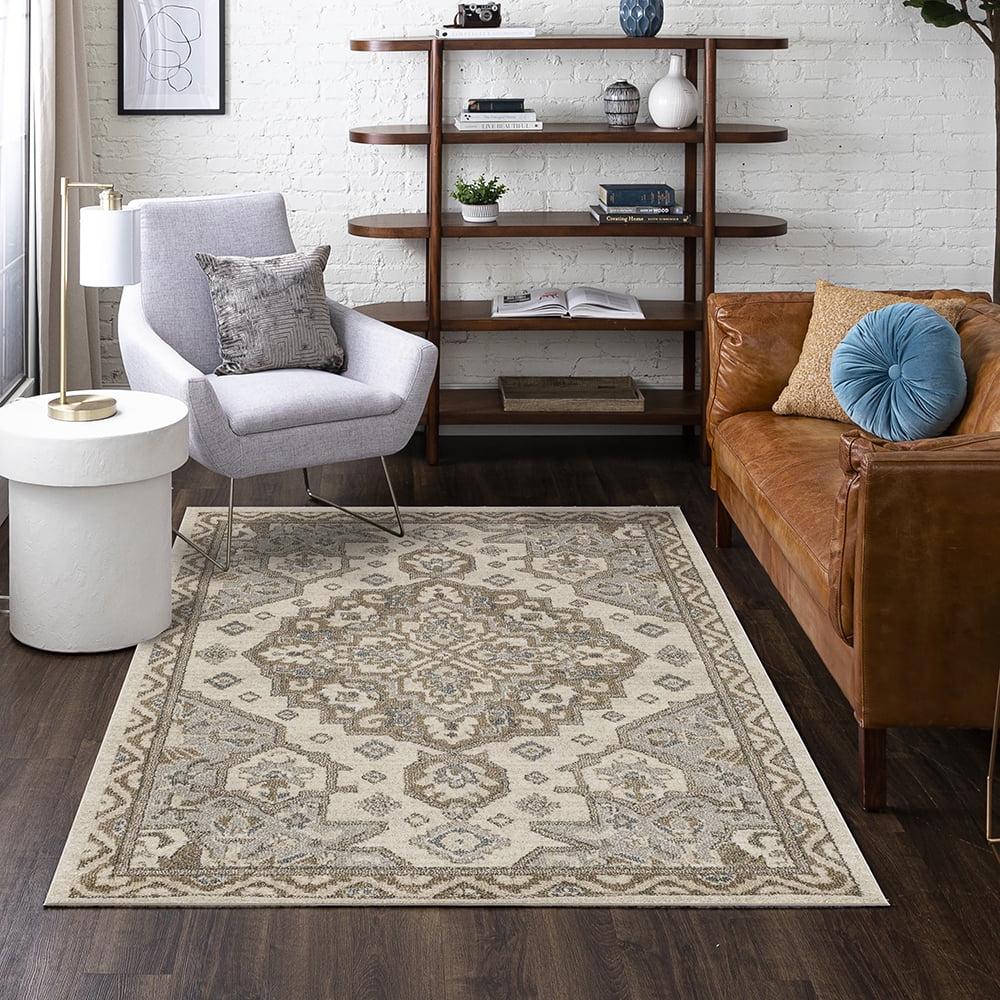 Mohawk Home Huffman Indoor Ornamental Area Rug, Grey, 7'10" x 10'