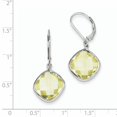 thumbnail image 2 of Beautiful Sterling Silver Rhodium-plated Lemon Quartz Earrings, 2 of 2