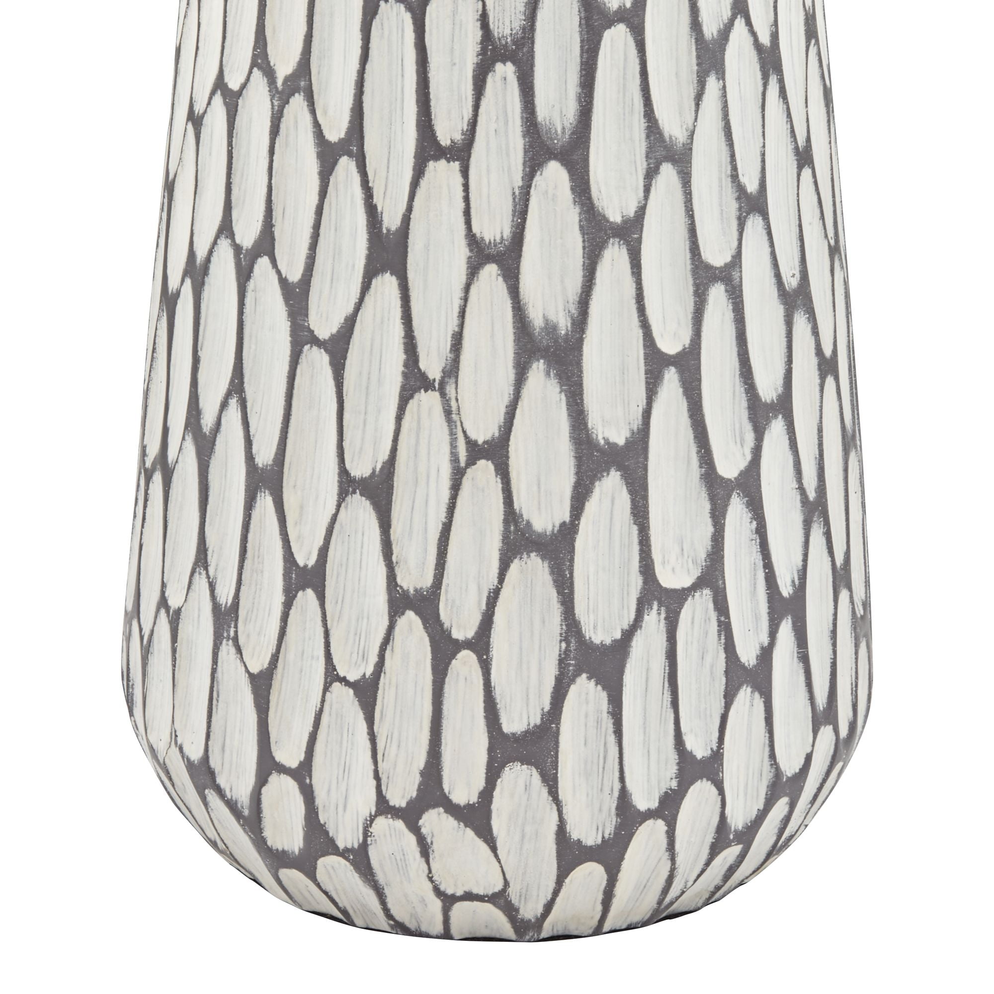 360 Lighting Carlton Modern Table Lamps 28 1/4" Tall Set of 2 Gray Wash Off White Fabric Drum Shade for Bedroom Living Room Bedside Nightstand Office