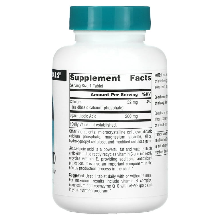 source naturals acetyl l-carnitine and alpha-lipoic acid KAL Acetyl-L-Carnitine and Alpha Lipoic Acid Tablets, 60 ct main image 1