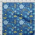 thumbnail image 4 of oneOone Georgette Viscose Blue Fabric Asian Japanese Craft Projects Decor Fabric Printed By The Yard 42 Inch Wide, 4 of 4