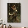 thumbnail image 5 of Medieval Dark Academia Lady Knight Poster Vintage Renaissance Antique Wall Art Victorian Woman Reading Book Size 24''x36'' - Gategoo, 5 of 5