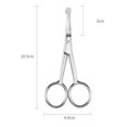 thumbnail image 2 of conjunto de cuidado del cuerpo Tijeras de punta redonda | Multiusos - Lo mejor para nariz y cejas y orejas y barbas y barbas 3 piezas Ormromra ZJWJ167, 2 of 4