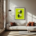 thumbnail image 2 of Cubes (2) - Digital Art Geometric Modern Art Abstract Minimalist Pattern Mid-Century Modern Vintage Black Framed Wall Art Print 9 x 12 inches, 2 of 4