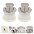 thumbnail image 1 of IFANLANDOR 2Pcs White Round Cabinet Knobs Pull Handles For Office And Dormitory, 1 of 8