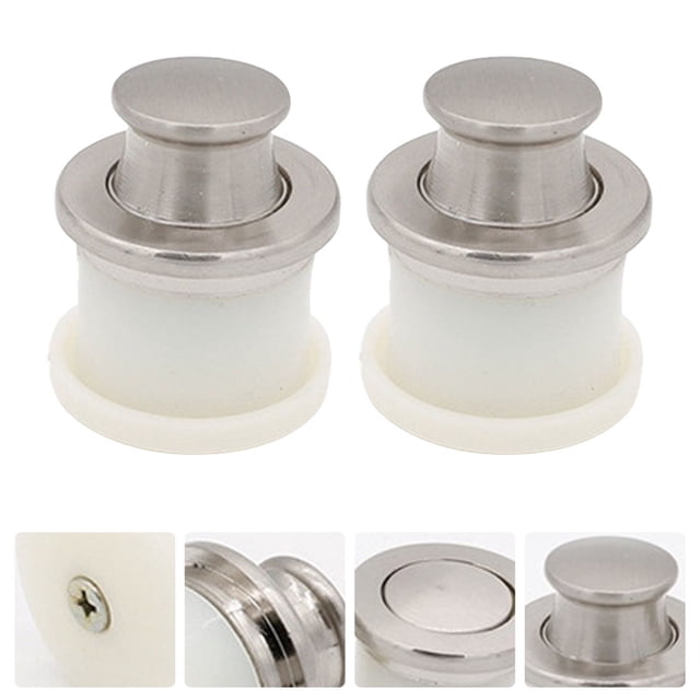 IFANLANDOR 2Pcs White Round Cabinet Knobs Pull Handles For Office And Dormitory