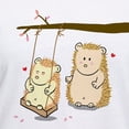 thumbnail image 3 of CafePress - Cute Cartoon Hedgehog Couple At Tree Swing Women's - Womens Cotton V-Neck T-shirt, 3 of 4