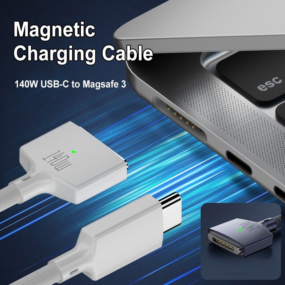 2M USB Type C to Magsafe 3 Magnetic Charger Cord Laptop Charging