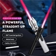 thumbnail image 2 of Torch Lighter, Straight Flame Bright Fire with Safety Lock, Adjustable Red/Blue Flames, Refillable Butane Gas Weatherproof Design, for Campfires Kitchen Hiking Candles Fireplace BBQ Outdoor, 2 of 8