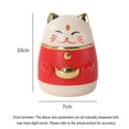 thumbnail image 2 of Fortune Cat Press Type Toothpick Holder for Home Kitchen Restaurant Auto Eject Toothpick Holder Cartoon Toothpick Holder, 2 of 6