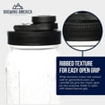 thumbnail image 6 of Brewing America Glass Mason Jar Pitcher with Lid - Ball Jars, 2 Quart (64 oz) with Wide Mouth Mason Jar Pour Lid, for Smoothie, Boba Cup, Sun Tea Jar, Cold Coffee Glass Tumbler, Black, 6 of 7