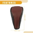 thumbnail image 5 of Unique Bargains 1 Pc Universal Car Shift Knob Cover - Car Knob Gear Protector with Zipper Breathable - Faux Leather Wine Red, 5 of 7