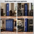 thumbnail image 7 of KAER Metal Locker, 2 Door Storage Locker with Hook, Storage Cabinet for Home, Office, Gym, Workshop-Blue, 7 of 7