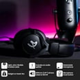 thumbnail image 3 of Arozzi Aria Gaming Headset with Detachable Microphone 50mm Drivers Microphone Mute Button Volume Control Aluminum Frame and 7.25 ft Braided Cable - Black, 3 of 7