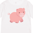 thumbnail image 4 of Inktastic Cute Little Pink Farm Pig Boys or Girls Long Sleeve Toddler T-Shirt, 4 of 5