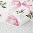 thumbnail image 5 of Erosebridal Cute Bowtie Quilt King, Cute Bow King Coverlet Set, Pink Reversible, Pink Rose White, 3 Pieces (1 Bedspread and 2 Pillowcases), 5 of 7