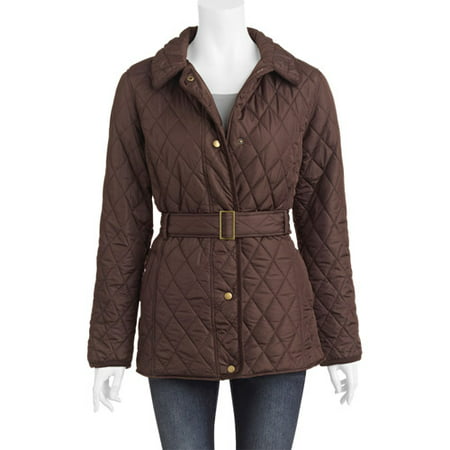 White Stag Women's Quilted Belted Jacket - Walmart.com