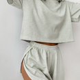 thumbnail image 2 of 2025 Ensemble de Shorts pour Femmes Pyjama à Rayures pour Femmes Ample Ensemble pour Femmes Ensemble 2 Pcs Ensemble à Manches Courtes avec Shorts Ensemble de Shorts de Maternité Tenue d'Extérieur à la Mode Maison Plage Couvre-Maillots pour Femmes Tenue Mignonne pour, 2 of 9