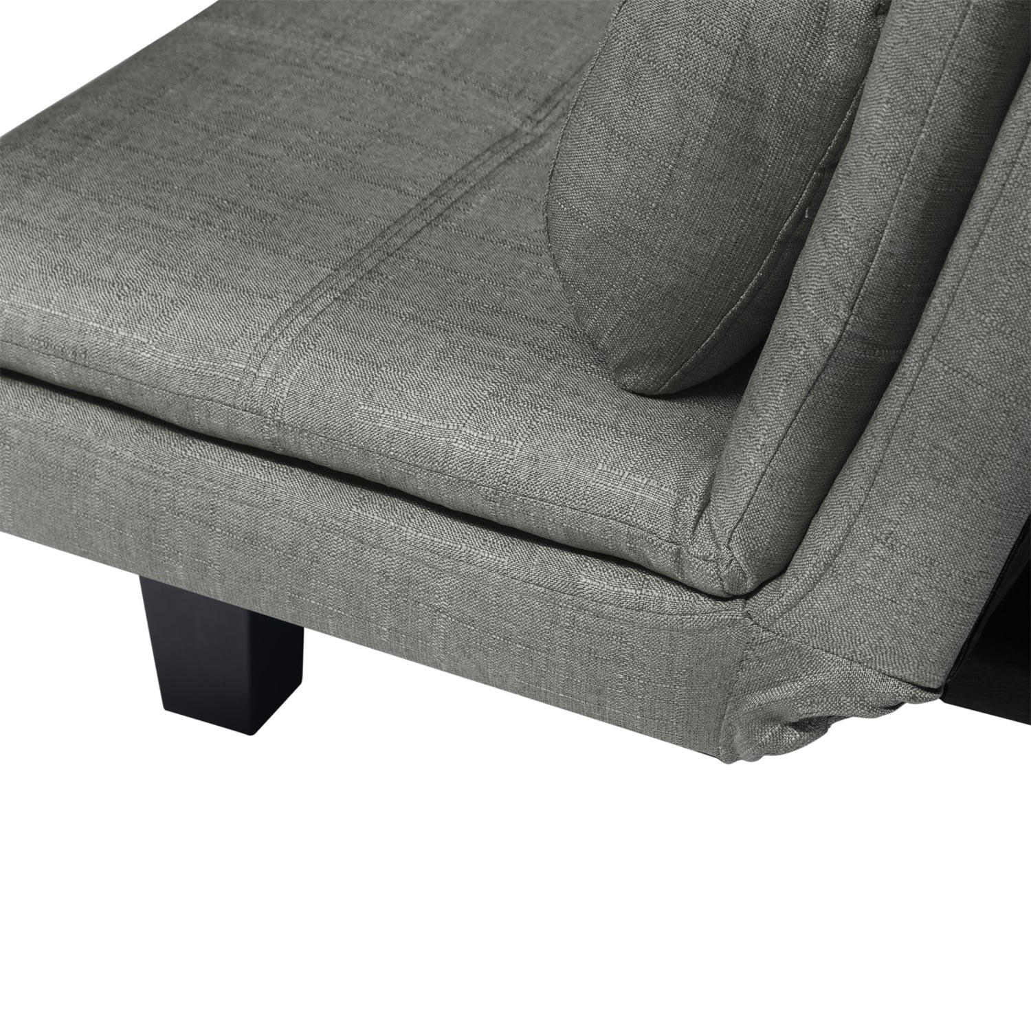 Kadyn 63.4" Futon Sofa bed, Polyester Upholstered Sofa Futon with 2 arm cushions, Modern Futon Sofa for apartment, Dark Grey Kadyn 63.4" Futon Sofa bed, Polyester Upholstered Sofa Futon with 2 arm cushions, Modern Futon Sofa for apartment, Dark Grey