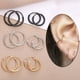 thumbnail image 2 of Pendientes de aro de círculo pequeño para hombre y mujer, aretes de tuerca góticos de Color plateado y dorado, joyería de Hip Hop, Piercing para cartílago Tan Jianjun unisex, 2 of 2