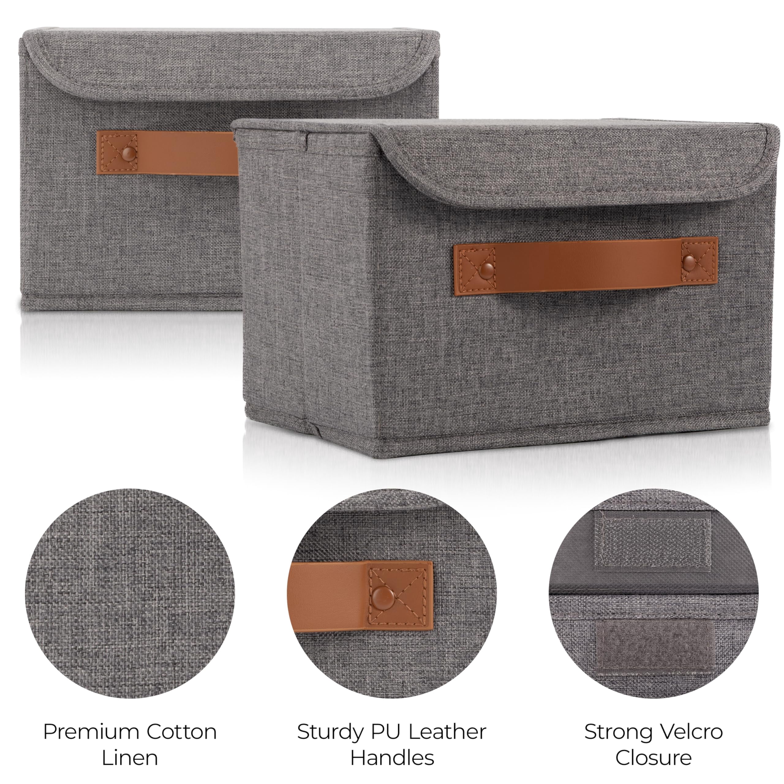 Decorative Linen Storage Boxes with Lids