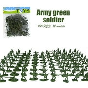 HALJEN Toys for Ages 0-2 Girls Dolls 100 Pcs Various Toy Soldiers Figures, Men Green Soldiers, Toy Soldiers Action Figures for Kids Children