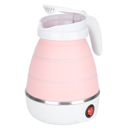 

Folding Teakettle Collapsible Camping Kettle 600W Portable US 220-240V For Travel Camping Pink