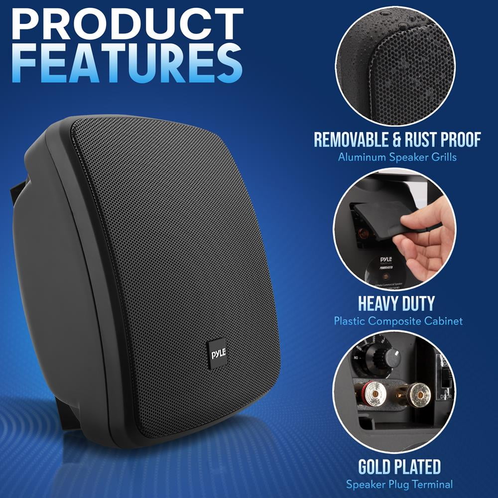 Pyle 5.25" 80 Watt Outdoor Waterproof Patio Speaker with Surround Sound