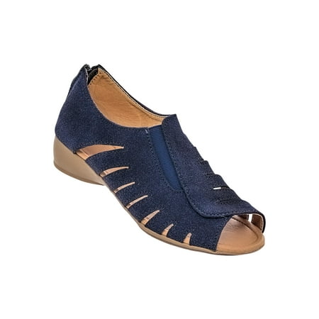 

AmeriMark Women s Adult Dreamy Sandal Casual Shoes Blue 8 Wide US Women