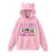 thumbnail image 1 of Pop cazadora para niña Demon Hunters Women's Fashion Cat-Ear Crop Top Hooded Sweatshirt （Pink）, 1 of 4