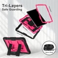 thumbnail image 3 of Funda para Samsung Galaxy Tab A11+, Silicona Anti-caída + Capa Protectora de PC con Soporte Grande Oculto, Correa para el Hombro, Funda Protectora Resistente a Golpes y Tres Pruebas para Tablet, Rojo, 3 of 8