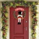 thumbnail image 5 of mfyjkho Letrero de madera de bienvenida para Navidad con guirnalda de enano soldado sin rostro, decoración navideña de madera para puerta para exhibición de temporada., 5 of 7