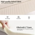 thumbnail image 5 of Velvet Storage Bench for Bedroom Upholstered End of Bed Bench Rectangle-45.5" W Modern Ottoman with Gold Legs for Living Room/Window/Entryway, 5 of 9