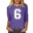 thumbnail image 2 of Vetsdori Tops for Women Tunic Plus Size Pullover Casual Summer Dressy,Graphic Three Quarter Sleeve Womans T-shirts Crewneck, 2 of 5