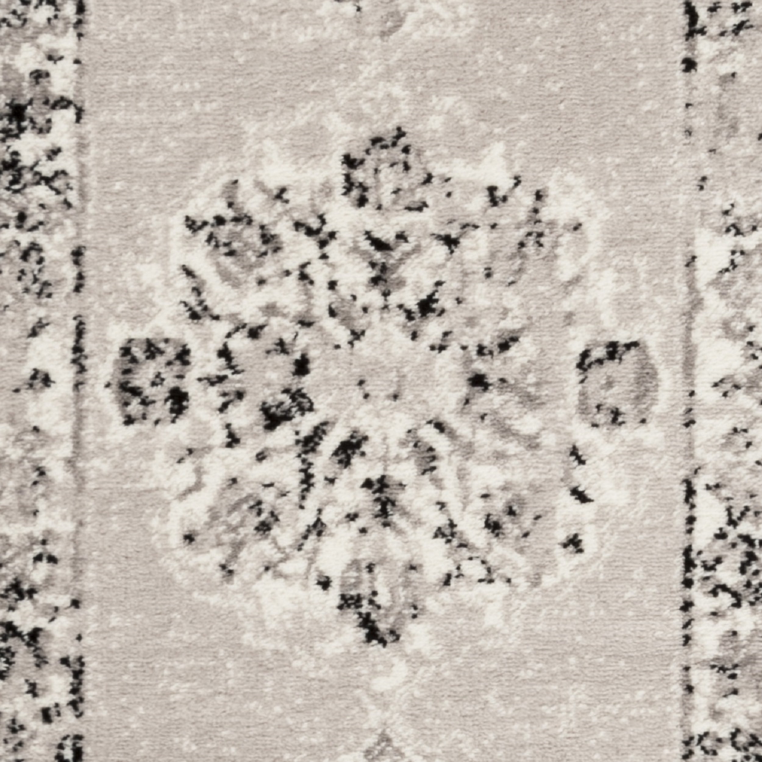 SAFAVIEH Skyler Nikeisha Floral Runner Rug, Grey/Ivory, 2' x 8'