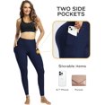 thumbnail image 3 of Fleece Lined Leggings Women with Pockets - Winter Warm Thermal Thick Tights High Waisted Yoga Pants, 3 of 7