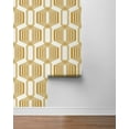 thumbnail image 2 of NextWall Metallic Gold Striped Geo Peel and Stick Wallpaper, 2 of 7