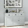 Gymax 3 Drawers Sideboard Buffet Console Table Kitchen Storage