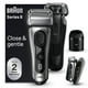 thumbnail image 1 of Braun Series 8 8577cc - Maquinilla de afeitar eléctrica para hombres, elementos de afeitado 4+1 y recortadora de cabello largo de precisión, centro inteligente 5 en 1, cierre y suave, incluso en, 1 of 8