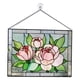 thumbnail image 1 of Tapices teñidos, vitrales decorativos con flores, vitrales hechos a mano, Peonía, 1 of 8