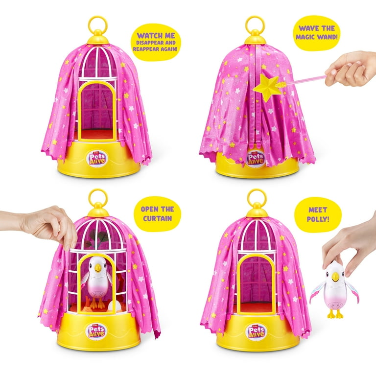 Pets Alive Polly the Magic Bird Electronic Girls Robotic Toy , Interactive Sounds by ZURU