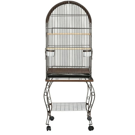 YML 20" Dometop Parrot Cage With Stand - Antique Copper
