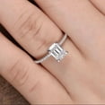 thumbnail image 2 of Cora Jewellery 2.25CT Emerald Cut Moissanite Engagement Ring For Women, 14K Rose Gold, 2 of 6