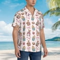 thumbnail image 6 of Uemuo Hello Easter Printed Regular Fit Short Sleeve Casual Hawaiian Shirt for Men,Aloha shirt,Tropical shirt,Floral print shirt,Vacation Beach shirt-Medium, 6 of 9